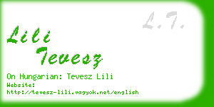 lili tevesz business card